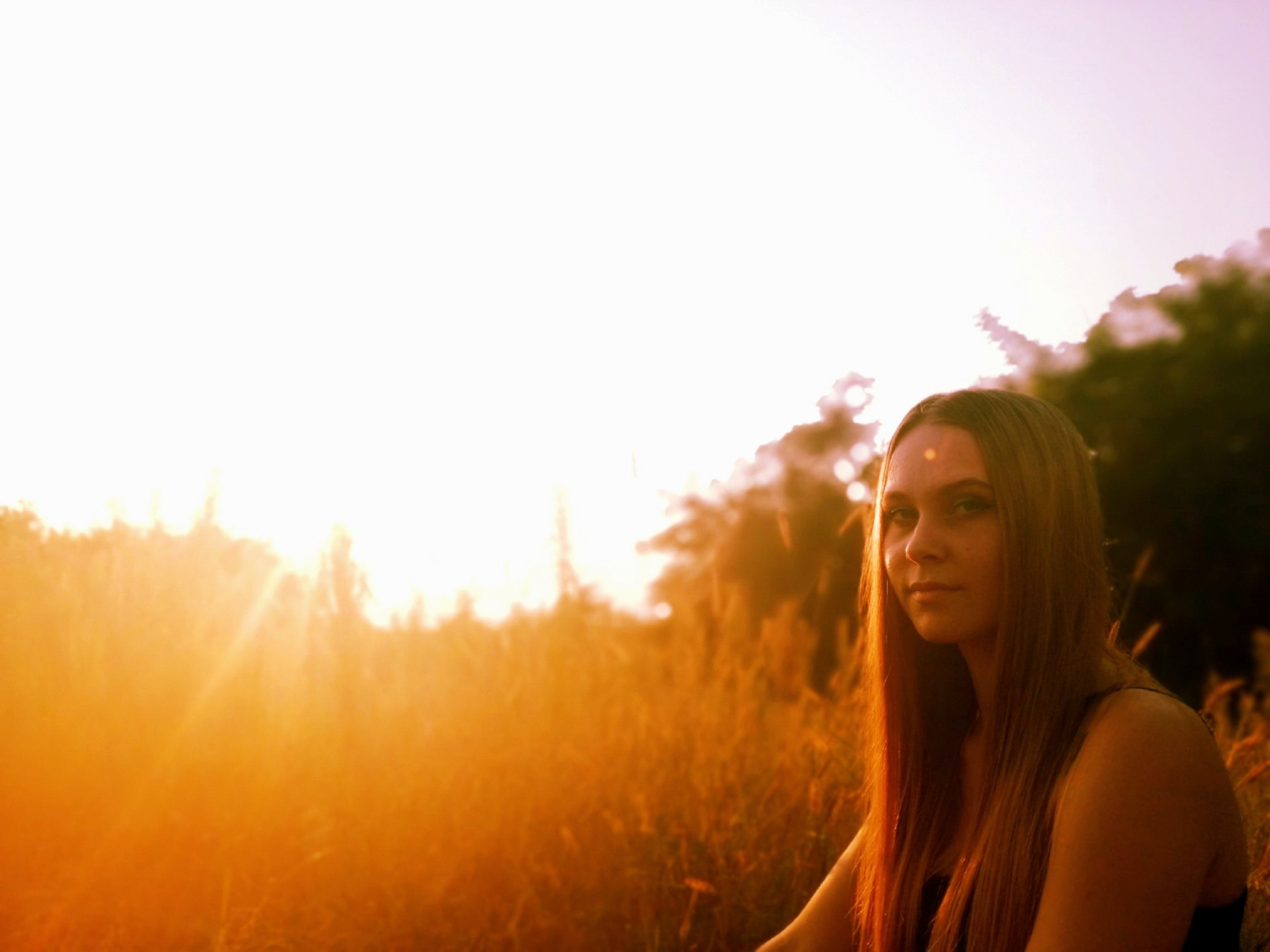 girl in sun rise 